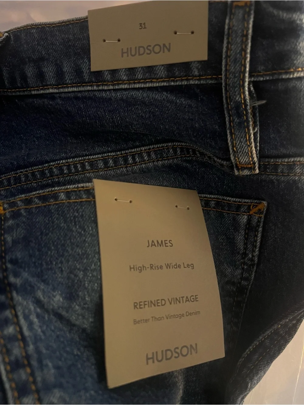 Hudson Jeans Wide-Leg Jeans in Glee Blue - Picture 5 of 6